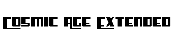 Cosmic Age Extended font preview