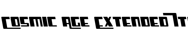 Cosmic Age Extended Italic font preview