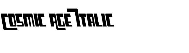 Cosmic Age Italic font preview