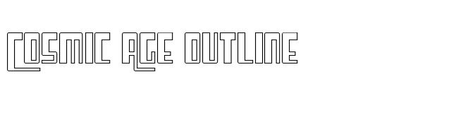 Cosmic Age Outline font preview