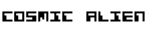 Cosmic Alien font preview