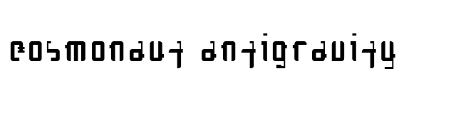 Cosmonaut Antigravity font preview