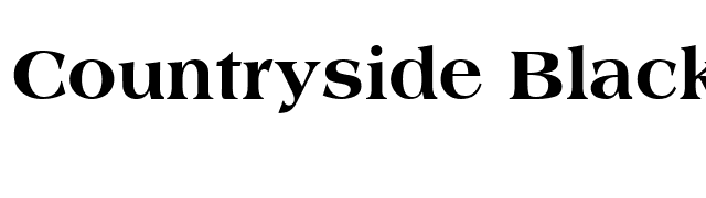 Countryside Black SSi Extra Bold font preview