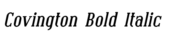 Covington Bold Italic font preview