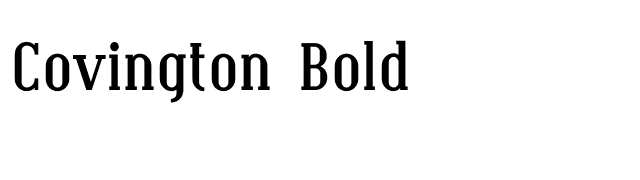Covington Bold font preview