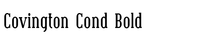 Covington Cond Bold font preview