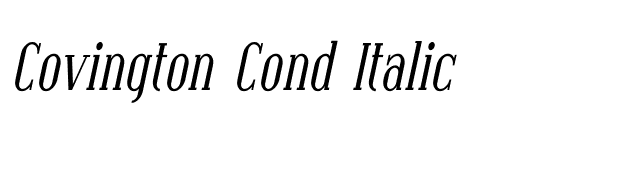 Covington Cond Italic font preview