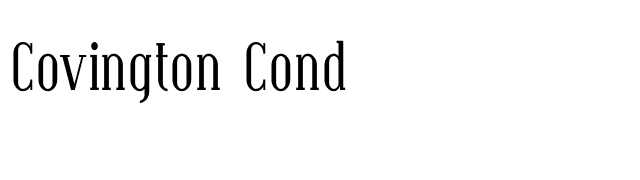 Covington Cond font preview