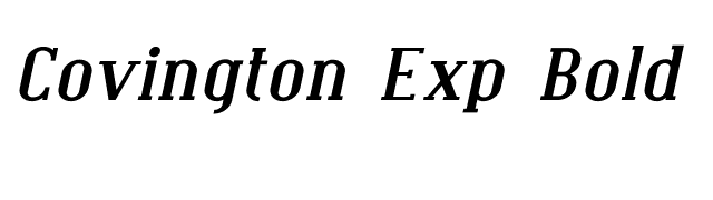 Covington Exp Bold Italic font preview