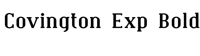 Covington Exp Bold font preview