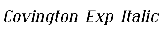 Covington Exp Italic font preview