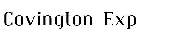 Covington Exp font preview