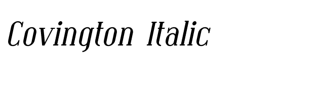Covington Italic font preview