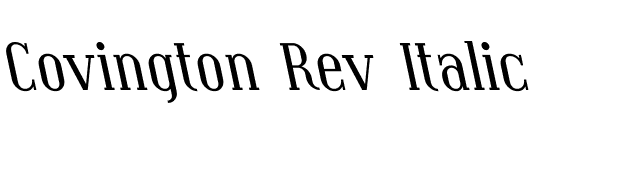 Covington Rev Italic font preview