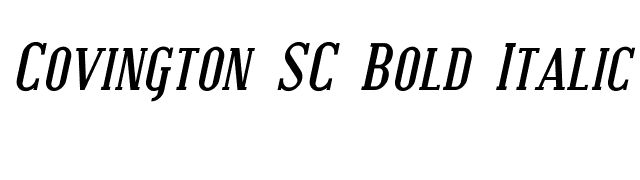 Covington SC Bold Italic font preview