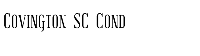 Covington SC Cond font preview