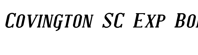 Covington SC Exp Bold Italic font preview