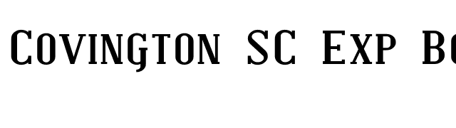 Covington SC Exp Bold font preview