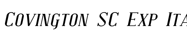 Covington SC Exp Italic font preview