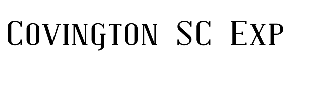 Covington SC Exp font preview