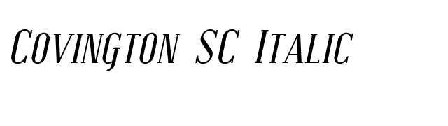 Covington SC Italic font preview