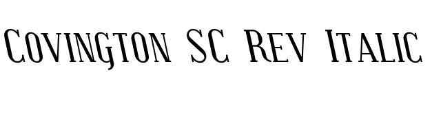 Covington SC Rev Italic font preview