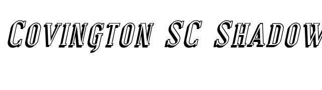 Covington SC Shadow Italic font preview