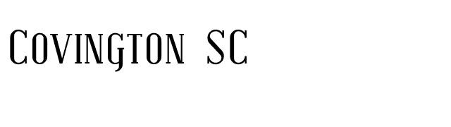 Covington SC font preview