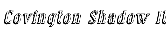 Covington Shadow Italic font preview