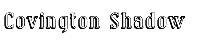 Covington Shadow font preview