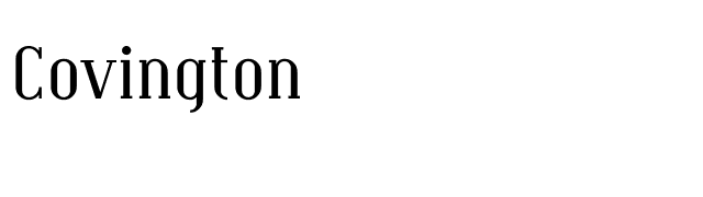 Covington font preview
