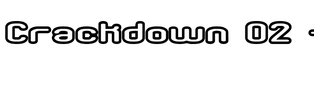 Crackdown O2 -BRK- font preview