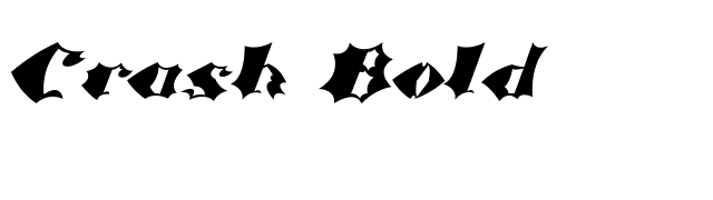 Crash Bold font preview