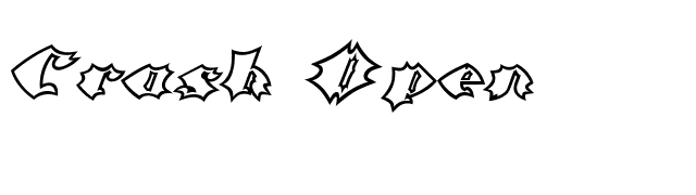 Crash Open font preview