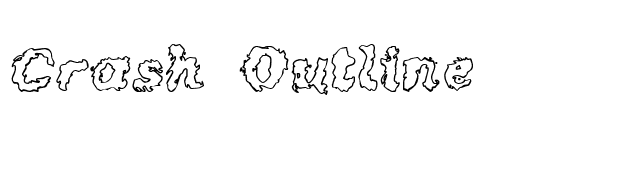 Crash Outline font preview