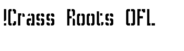 !Crass Roots OFL font preview