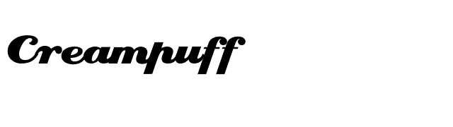 Creampuff font preview