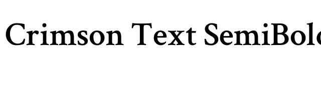 Crimson Text SemiBold font preview
