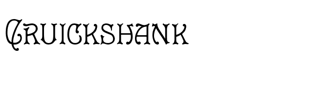 Cruickshank font preview