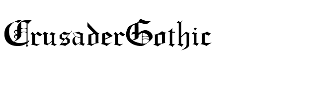 CrusaderGothic font preview