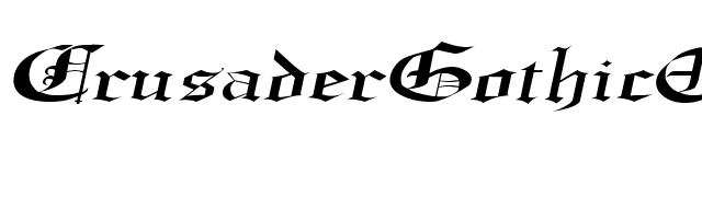 CrusaderGothicExtended Italic font preview