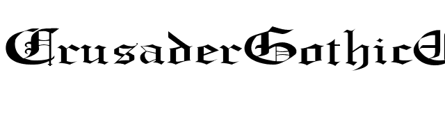 CrusaderGothicExtended font preview
