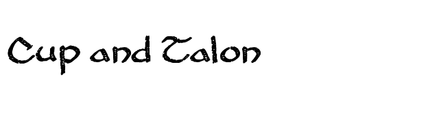 cup-and-talon font preview