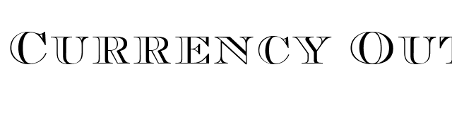 Currency Outline font preview