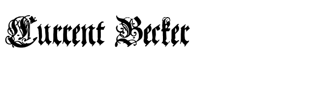 Current Becker font preview