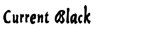 Current Black font preview