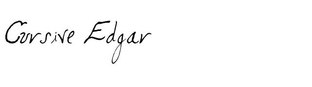 Cursive Edgar font preview