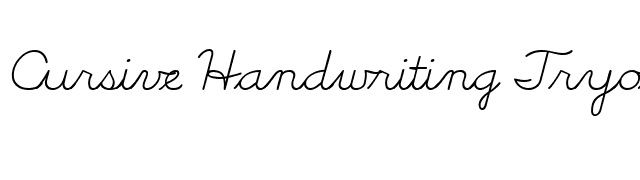 Cursive Handwriting Tryout font preview