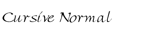Cursive Normal font preview