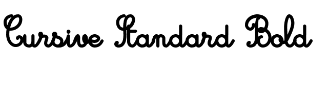 Cursive Standard Bold font preview